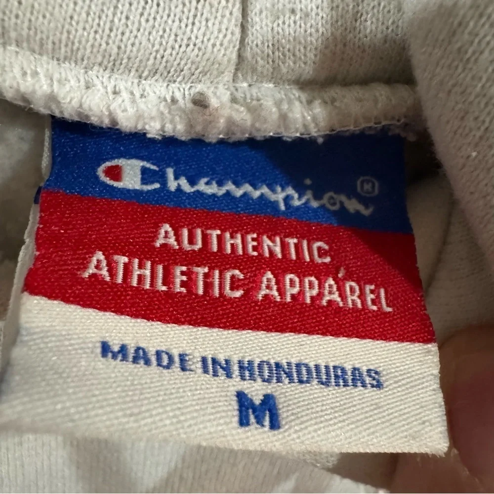 Vtg Mens M Champion Casanova Wildcats Pullover Graphic Print Hoodie NCAA 2 Sided